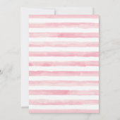 Roze Giraffe Baby shower meisje uitnodiging (Achterkant)