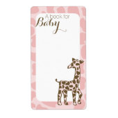 Roze Giraffe Boek Labels (Voorkant)