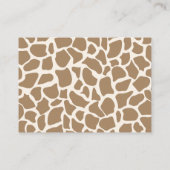 Roze Giraffe Diaper Raffle Informatiekaartje (Achterkant)