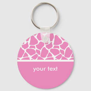 Roze Giraffe Druk  sleutelketen af Sleutelhanger