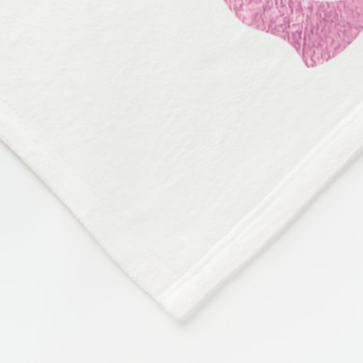 Roze Giraffe Fleece Deken (Hoek)