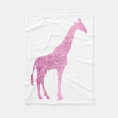 Roze Giraffe Fleece Deken (Voorkant)