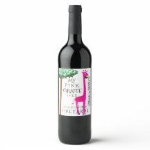 Roze Giraffe Grappig Zelfgemaakt