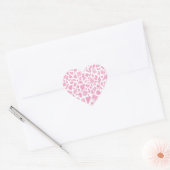 Roze Giraffe Hart Sticker (Envelop)