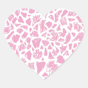 Roze Giraffe Hart Sticker