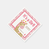 Roze Giraffe Het is een Girl Custom Napkins Servetten (Hoek)