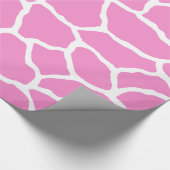 Roze Giraffe huidpatroon ompakken papier (Hoek)