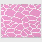 Roze Giraffe huidpatroon ompakken papier (Vlak)