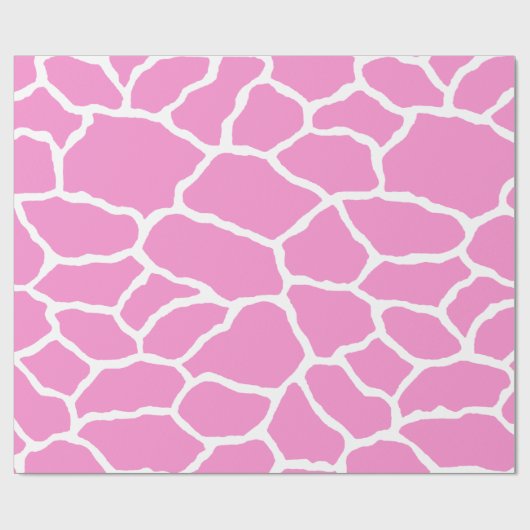 Roze Giraffe huidpatroon ompakken papier (Vlak)
