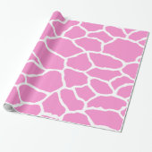 Roze Giraffe huidpatroon ompakken papier (Uitgerold)