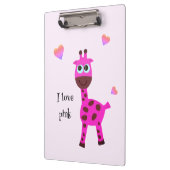 Roze giraffe klembord (Links)