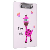 Roze giraffe klembord (Rechts)