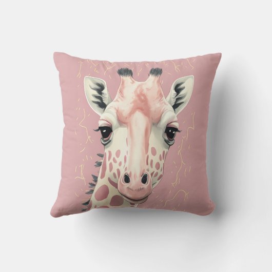 Roze Giraffe Kussen (Achterkant)