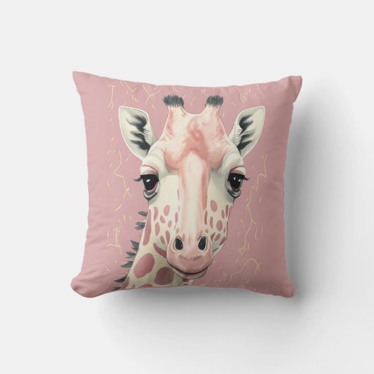 Roze Giraffe Kussen (Voorkant)