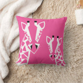 Roze Giraffe Kussen (Deken)