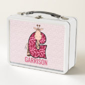Roze Giraffe Letter G Animal Print (Voorkant)