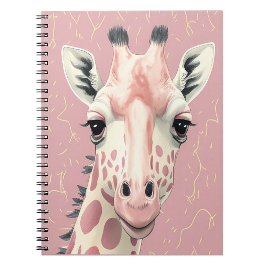 Roze Giraffe Notitieboek (Voorkant)