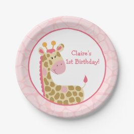 Roze Giraffe Paper Bord met aanpassing