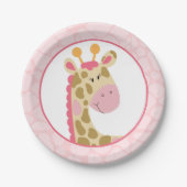 Roze Giraffe Papier Bord (Voorkant)