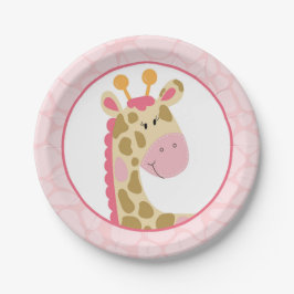 Roze Giraffe Papieren Bord