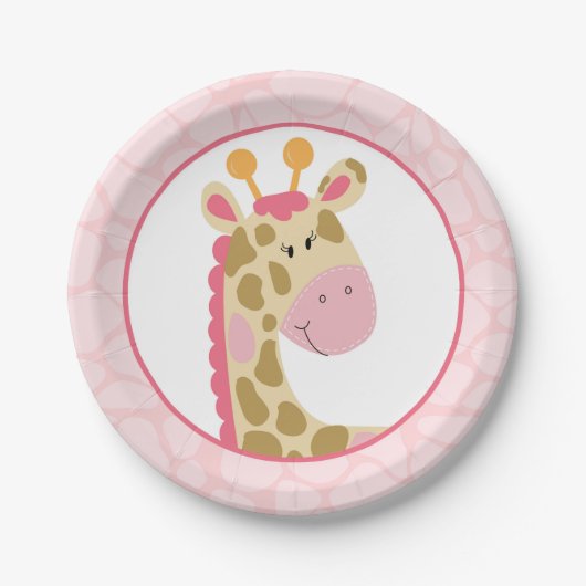 Roze Giraffe Papieren Bord (Voorkant)