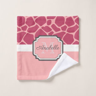 Roze Giraffe Patroon Bad Handdoek
