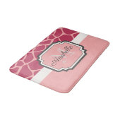Roze Giraffe Patroon Badmat (Gekanteld)