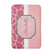 Roze Giraffe Patroon Badmat (Voorkant Verticaal)