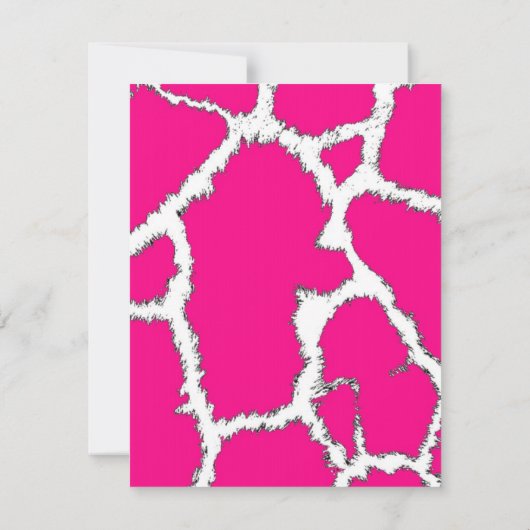 Roze Giraffe Patroon Bridal Shower Uitnodiging (Achterkant)