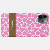 Roze Giraffe Patroon Case-Mate iPhone Case (Achterkant (horizontaal))