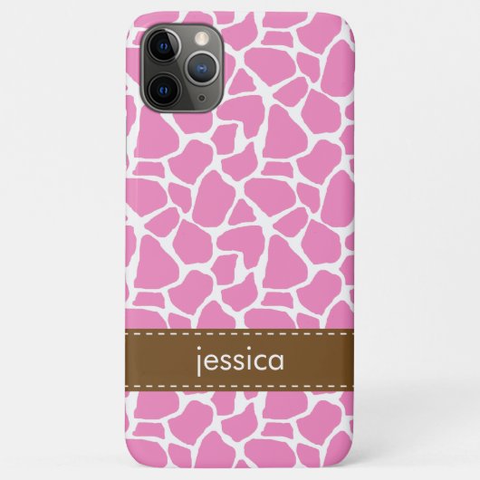 Roze Giraffe Patroon Case-Mate iPhone Case (Achterkant)