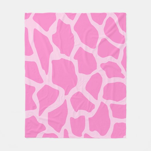 Roze Giraffe Patroon Fleece Deken (Voorkant)