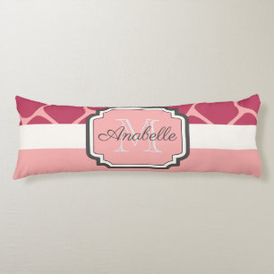 Roze Giraffe Patroon Lichaamskussen