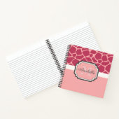 Roze Giraffe Patroon Notitieboek (Binnen)