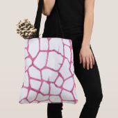 Roze Giraffe Patroon Tote Bag (Dichtbij)