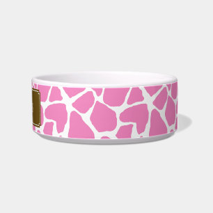 Roze Giraffe Patroon Voerbakje