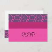 Roze Giraffe Pattern RSVP (Voorkant / Achterkant)