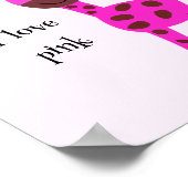 Roze giraffe poster (Hoek)