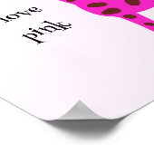 Roze giraffe poster (Hoek)