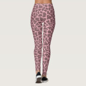 Roze Giraffe Print Leggings (Achterkant)