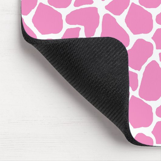 Roze Giraffe Print Mousepad Muismat (Hoek)