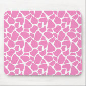 Roze Giraffe Print Mousepad Muismat (Voorkant)