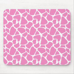 Roze Giraffe Print Mousepad Muismat
