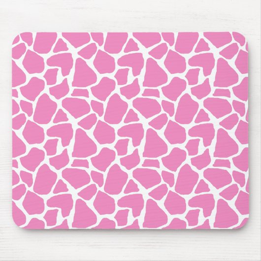 Roze Giraffe Print Mousepad Muismat (Voorkant)