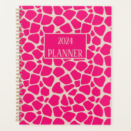 Roze Giraffe Print Pattern Planner