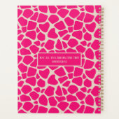 Roze Giraffe Print Pattern Planner (Achterkant)