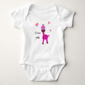 Roze giraffe romper (Voorkant)