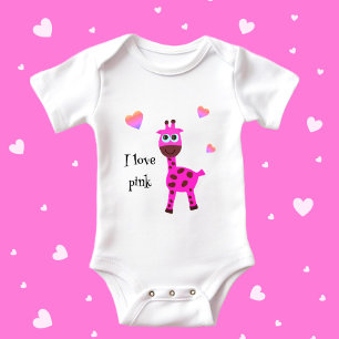 Roze giraffe romper