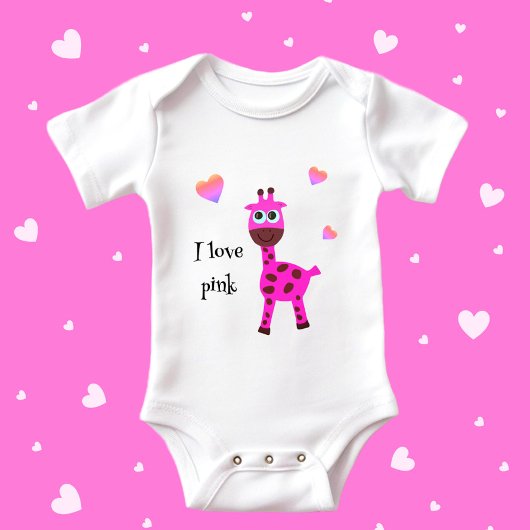 Roze giraffe romper