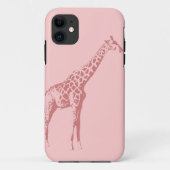 Roze Giraffe Schets Case-Mate iPhone Case (Achterkant)
